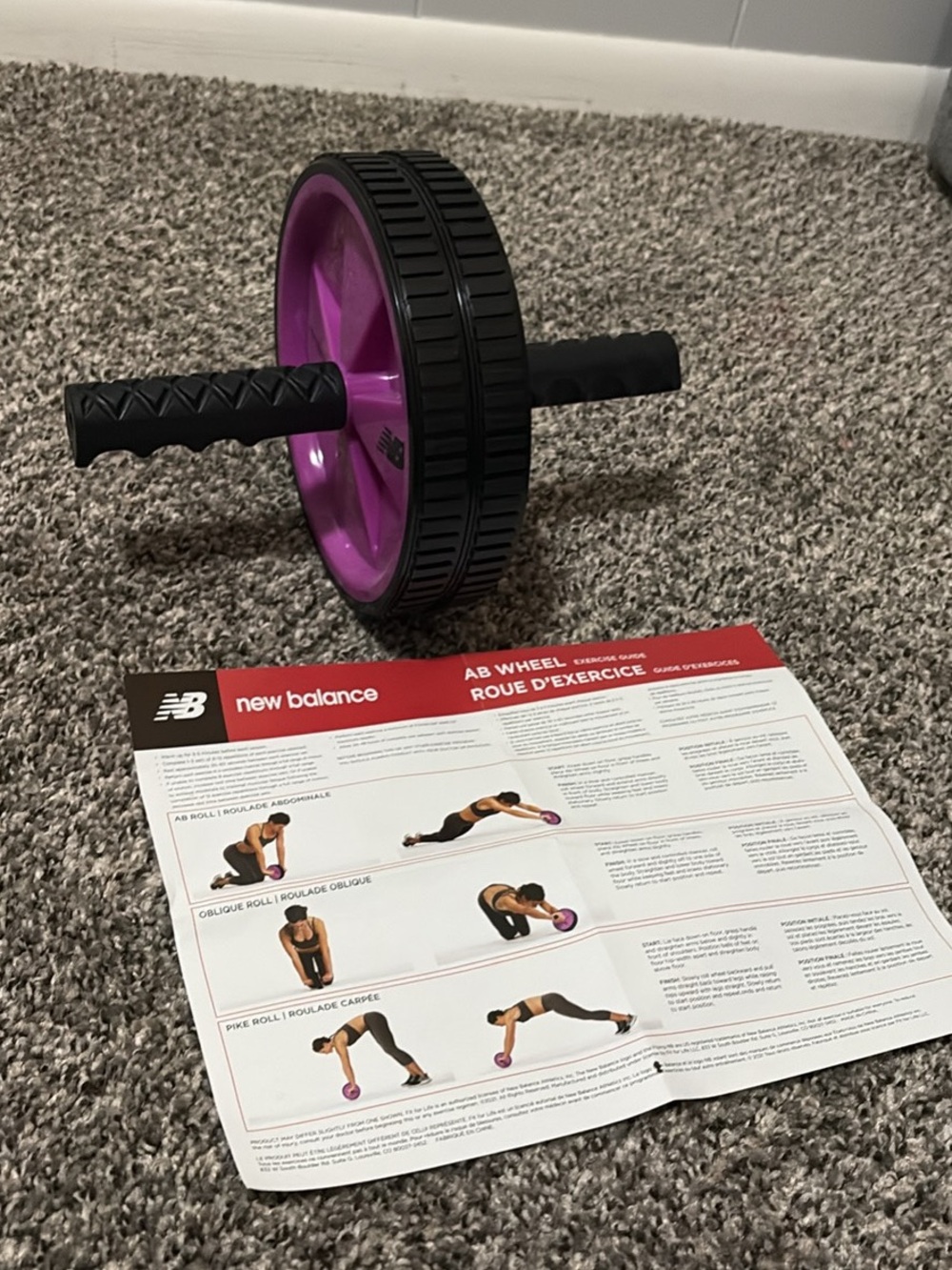 New Balance Ab Wheel Roller — Core Exercise Trainer